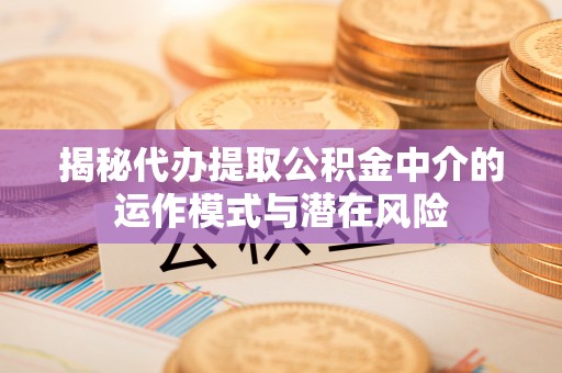 开江揭秘代办提取公积金中介的运作模式与潜在风险