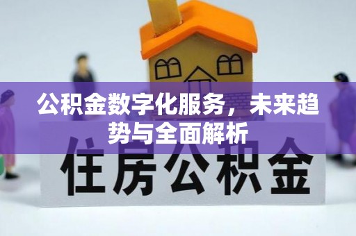 开江公积金数字化服务，未来趋势与全面解析