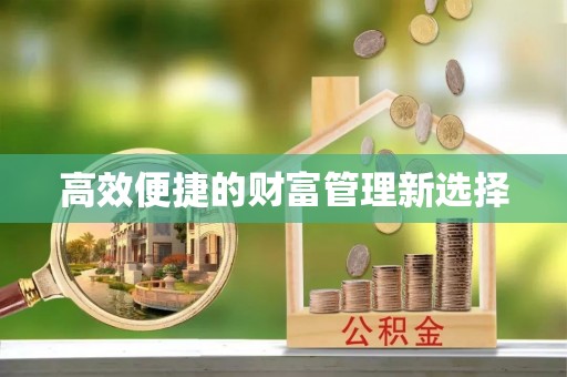 开江高效便捷的财富管理新选择